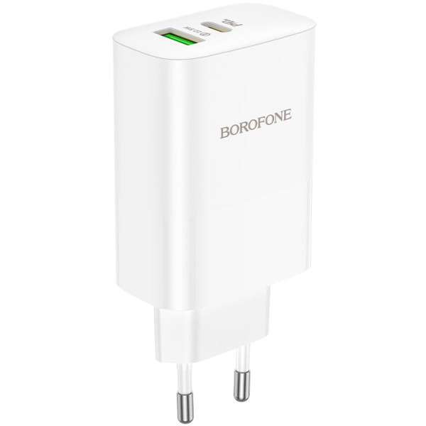 Фото - Мережевий зарядний пристрій BOROFONE BN10 Sunlight PD65W dual port(1A1C) charger White (6974443388190)