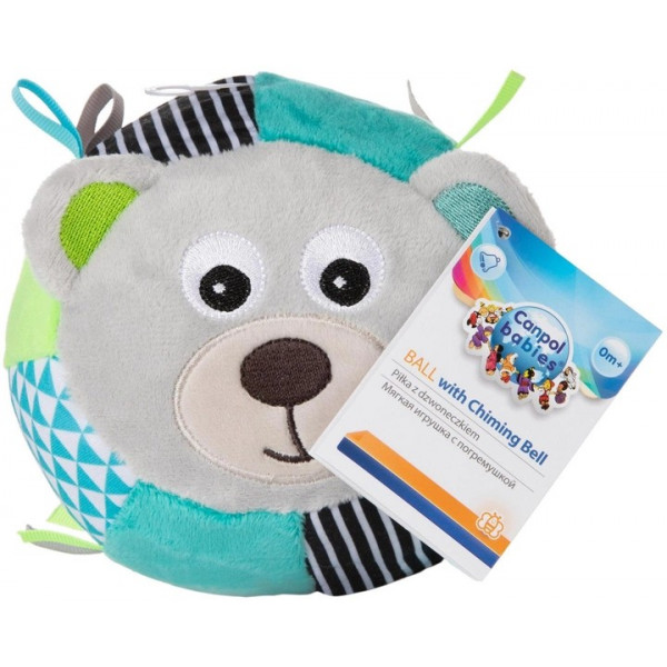 Фото - Мячик для малыша Canpol babies Bears с колокольчиком (68/074_grey)
