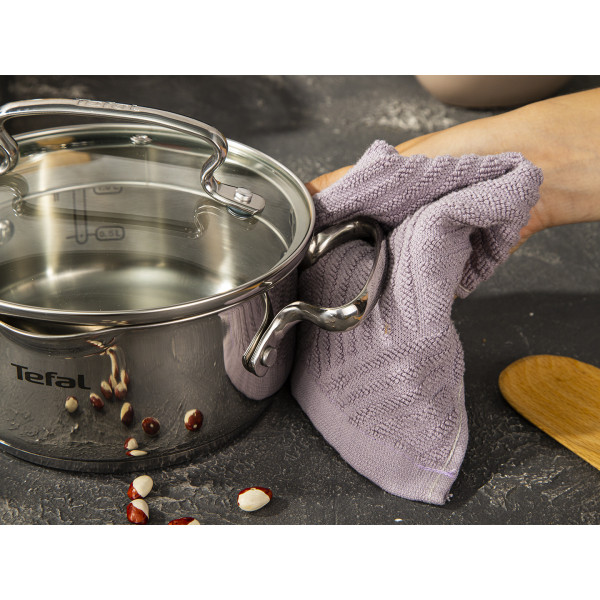 Фото - Набір посуду Tefal G732SA55 Duetto+ 10 пр. со сковородой (кастр. 6,0/5,0/2,5/1,5 л., ковш 1,5 л б/кр, сковорода 26 см)