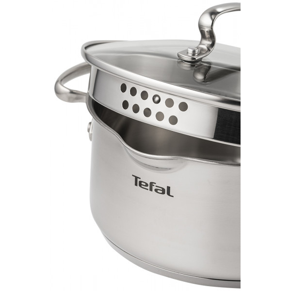 Фото - Набір посуду Tefal G732SA55 Duetto+ 10 пр. со сковородой (кастр. 6,0/5,0/2,5/1,5 л., ковш 1,5 л б/кр, сковорода 26 см)