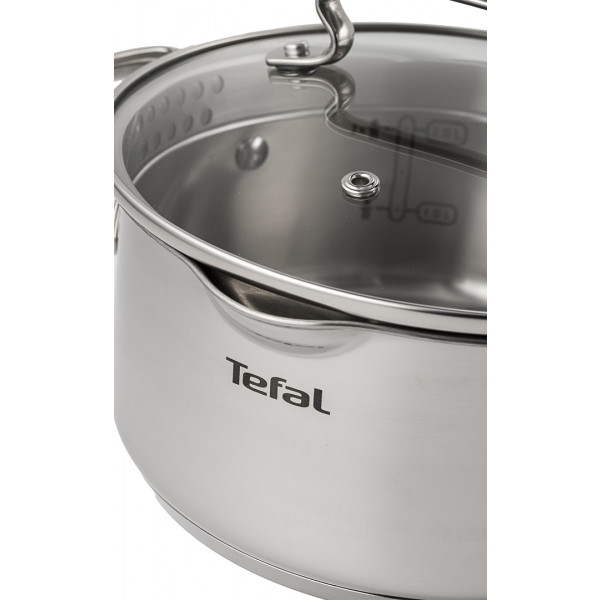 Фото - Набір посуду Tefal G732SA55 Duetto+ 10 пр. со сковородой (кастр. 6,0/5,0/2,5/1,5 л., ковш 1,5 л б/кр, сковорода 26 см)