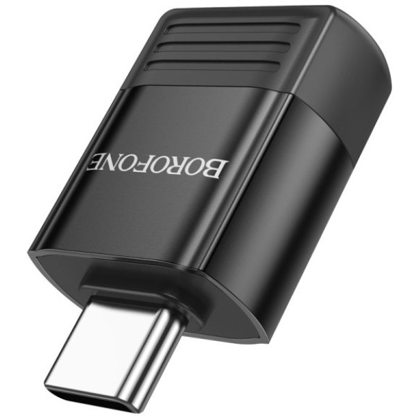 Фото - Перехідник BOROFONE BV18 Type-C male to USB female USB3.0 adapter Black (6941991104015)