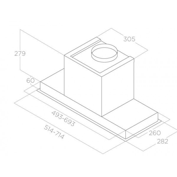 Фото - Вытяжка встраиваемая Elica HIDDEN 2.0 BL MAT/A/72