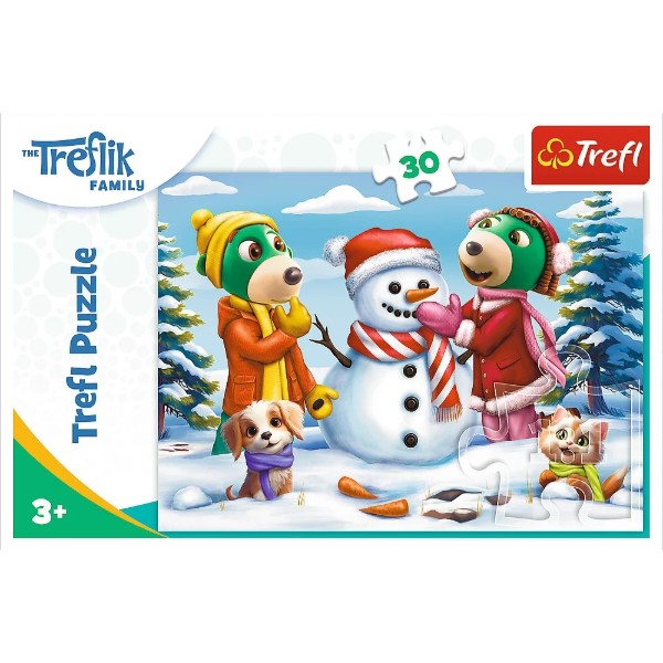 Фото - Пазлы (3-4 года) Trefl "Зимние игры Трефликов" (30 элм.) (18300)