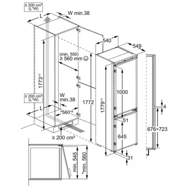 Фото - Холодильник вбудований AEG TSC7G181ES