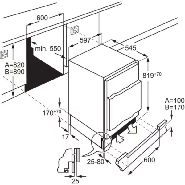 Фото - Холодильник встраиваемый AEG OSF6I82EF