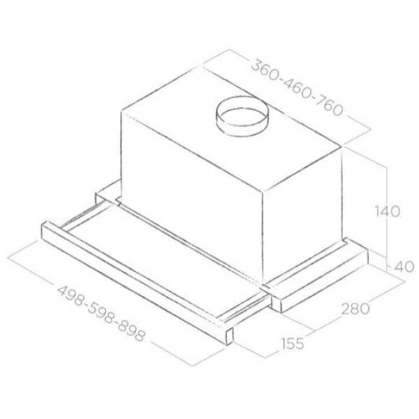 Фото - Вытяжка встраиваемая Elica TT14 STD WH/A/50