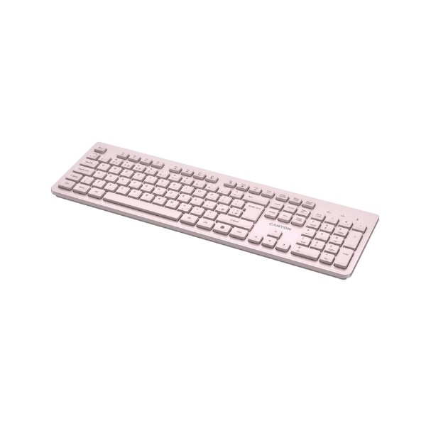 Фото - Клавиатура беспроводная Canyon HKB-W01 Wireless Silent EN/UA Beige (CNS-HKBW01BG)