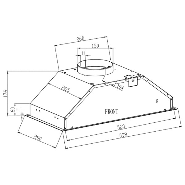Фото - Вытяжка встраиваемая Interline SMART S WH A/60/T