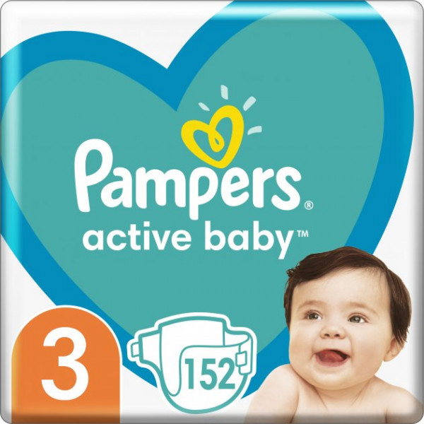 Фото - Одноразові підгузки Pampers Active Baby 3 152 шт. (8001090951533)