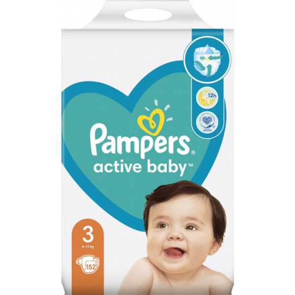 Фото - Одноразові підгузки Pampers Active Baby 3 152 шт. (8001090951533)