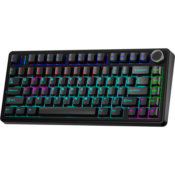 Фото - Уценка - Клавиатура проводная игровая Aula F75 Black keycap KRGD blue EN/UA (6948391202846)