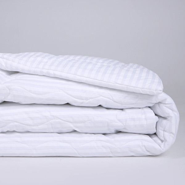Фото - Ковдра літня полуторна MirSon №184 Сolor Fun Line 17-0605 Stripe White Bamboo 140х205 см +нав 2 шт. (2200010858273)