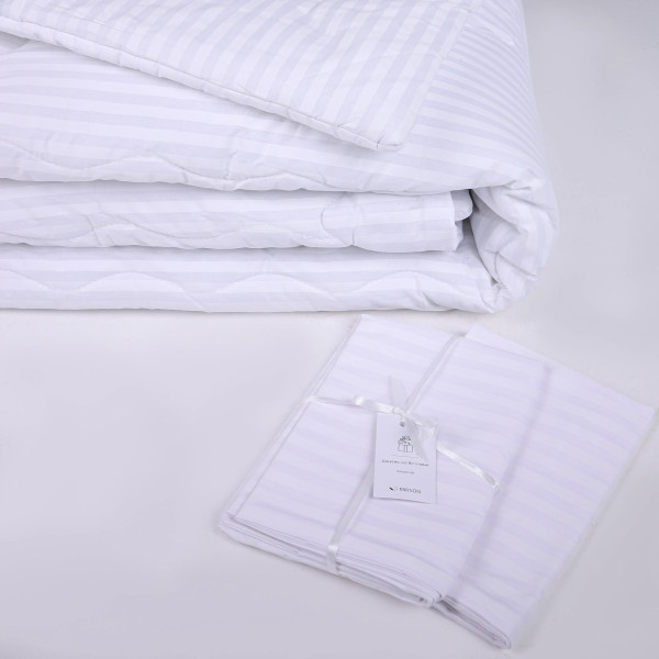 Фото - Ковдра літня полуторна MirSon №184 Сolor Fun Line 17-0605 Stripe White Bamboo 140х205 см +нав 2 шт. (2200010858273) Фото - Ковдра літня полуторна MirSon №184 Сolor Fun Line 17-0605 Stripe White Bamboo 140х205 см +нав 2 шт. (2200010858273)