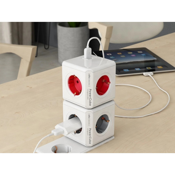 Фото - Розгалужувач 220В Allocacoc Powercube Original 5р Gray (1100GY/DEORPC)
