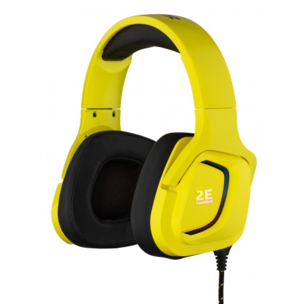 Фото - Гарнітура дротова ігрова 2E HG340 RGB 3.5mm Yellow (2E-HG340YW)