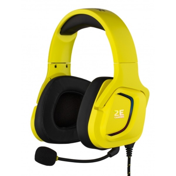 Фото - Гарнитура проводная игровая 2E HG340 RGB USB 7.1 Yellow (2E-HG340YW-7.1)
