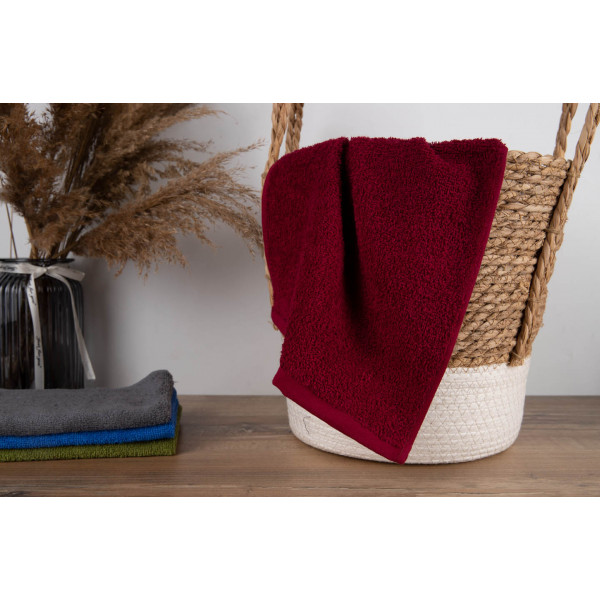 Фото - Рушник для рук GM Textile махровий бордовий 30x50