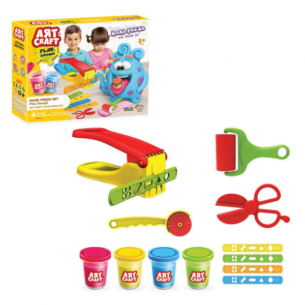 Фото - Ліплення з тіста dede з пресом Art Craft 224 г (03618) Фото - Ліплення з тіста dede з пресом Art Craft 224 г (03618)