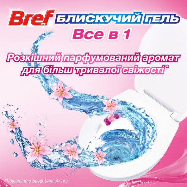 Фото - Туалетный блок Bref Блестящий гель Весенний дождь 42 г (9000101509182)