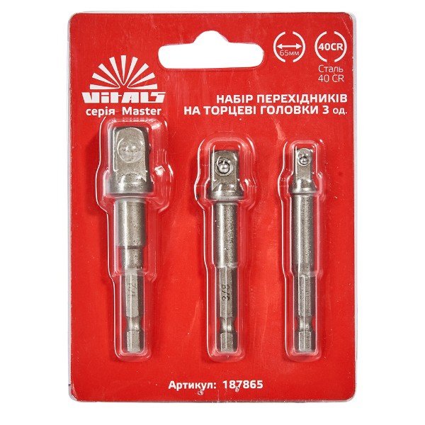 Фото - Набор торцевых головок VITALS 1/2″, 1/4″ та 3/8″ 3 шт. (187865) Фото - Набор торцевых головок VITALS 1/2″, 1/4″ та 3/8″ 3 шт. (187865)