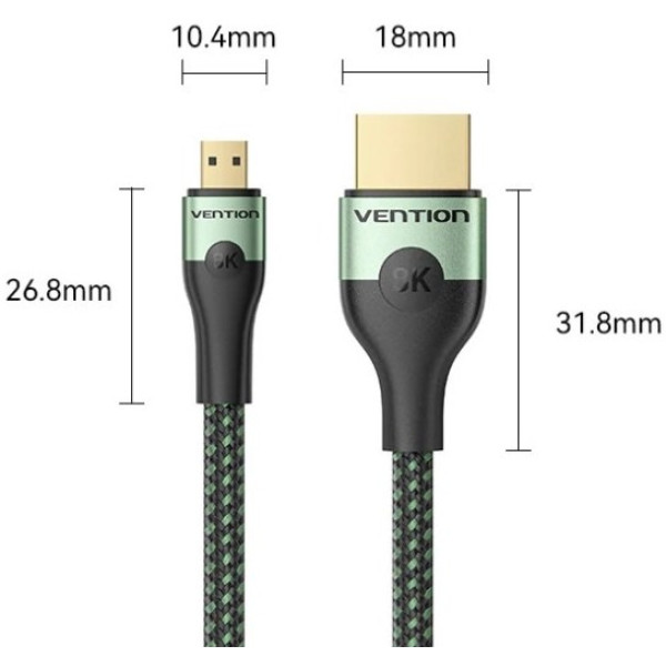 Фото - Кабель HDMI Vention HDMI M - Micro HDMI M, 1.0m V2.0 (AGKGF)