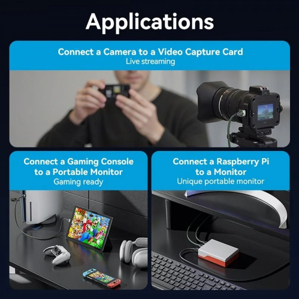 Фото - Кабель HDMI Vention HDMI M - Micro HDMI M, 1.0m V2.0 (AGKGF)