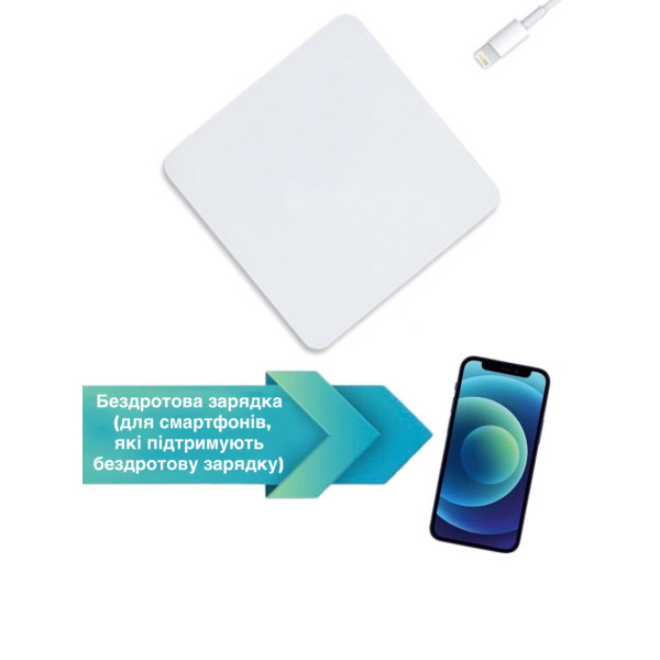 Фото - Бездротовий зарядний пристрій Ailink White Slim Pad Premium Glass (AI-WPA12)