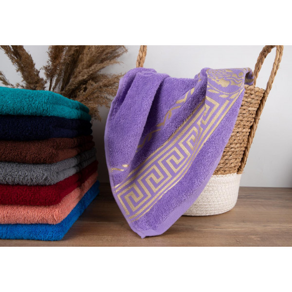 Фото - Рушник для обличчя GM Textile махровий світло-фіолетовий Цезар 50х90
