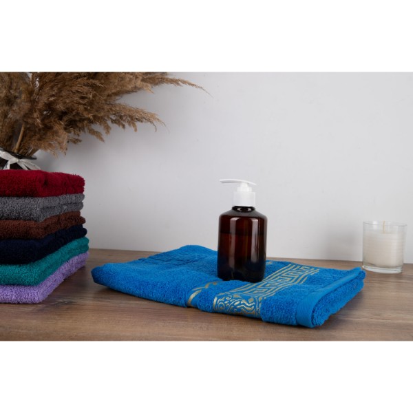 Фото - Полотенце для лица GM Textile махровый голубой Цезарь 50х90