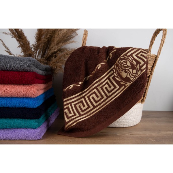 Фото - Рушник для обличчя GM Textile махровий коричневий Цезар 50х90