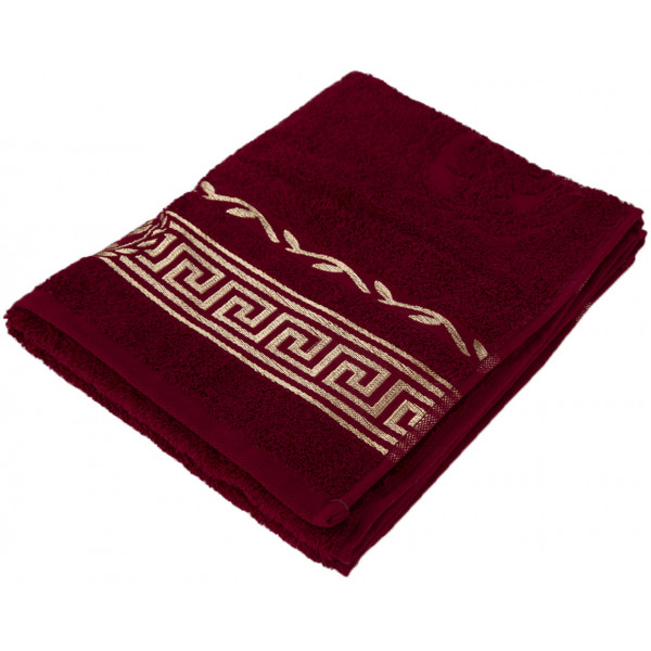 Фото - Рушник для обличчя GM Textile махровий бордовий Цезар 50х90