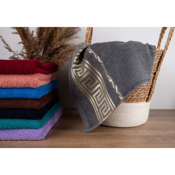 Фото - Полотенце банное GM Textile махровый серый Цезарь 70х140