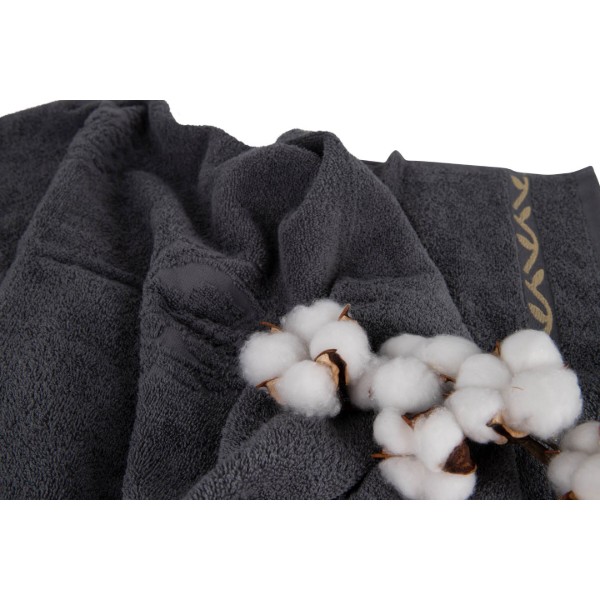 Фото - Рушник для обличчя GM Textile махровий сірий Цезар 50х90