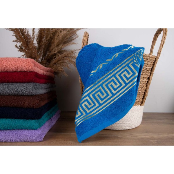Фото - Рушник банний GM Textile махровий блакитний Цезар 70х140