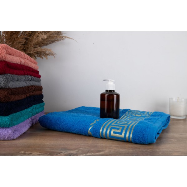 Фото - Рушник банний GM Textile махровий блакитний Цезар 70х140