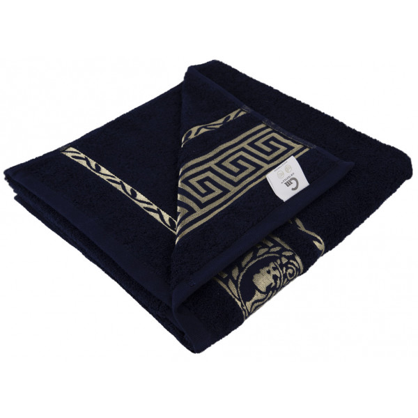 Фото - Рушник банний GM Textile махровий темно-синій Цезар 70х140