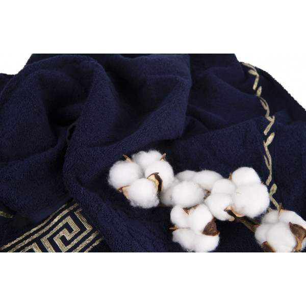 Фото - Рушник банний GM Textile махровий темно-синій Цезар 70х140
