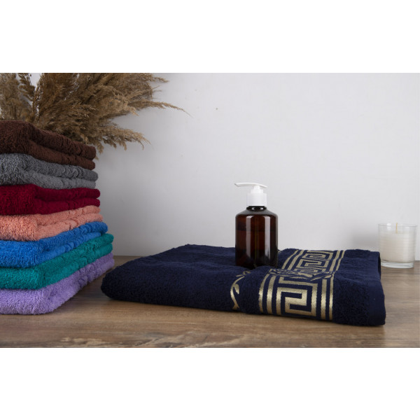 Фото - Рушник банний GM Textile махровий темно-синій Цезар 70х140