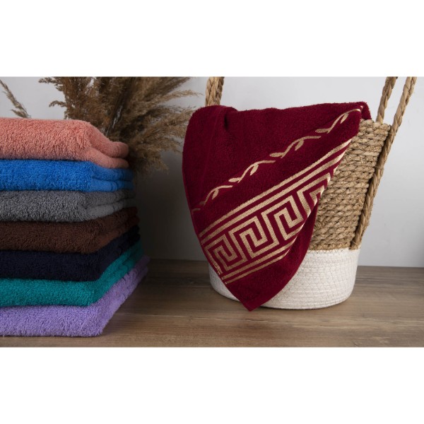 Фото - Полотенце банное GM Textile махровый бордовый Цезарь 70х140