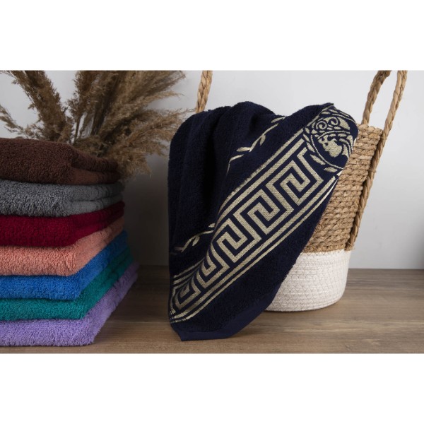 Фото - Рушник для обличчя GM Textile махровий темно-синій Цезар 50х90