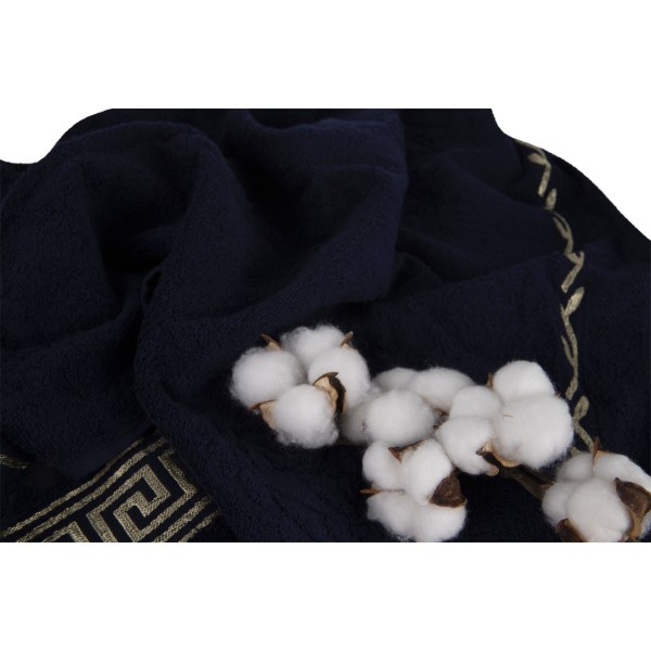 Фото - Рушник для обличчя GM Textile махровий темно-синій Цезар 50х90