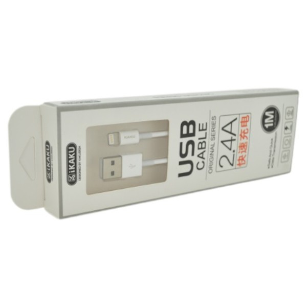 Фото - Кабель iKaku for iPhone 1 м White (YUANZHUANG)