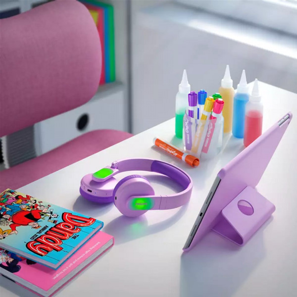 Фото - Навушники накладні бездротові Philips Kids TAK4206 On-ear Wireless Mic Pink