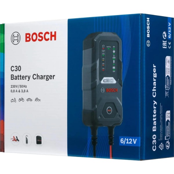 Фото - Зарядний пристрій для авто Bosch C30, 6/12В (189911030)