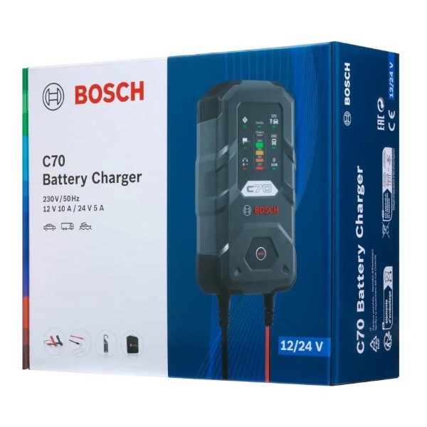 Фото - Зарядний пристрій для авто Bosch C70, 12/24В (189911070)
