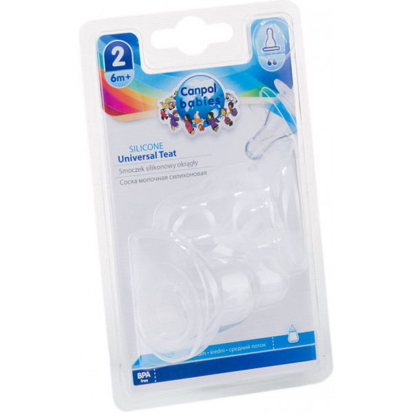 Фото - Малий потік соска дитяча силіконова Canpol babies 2 шт (18/115)