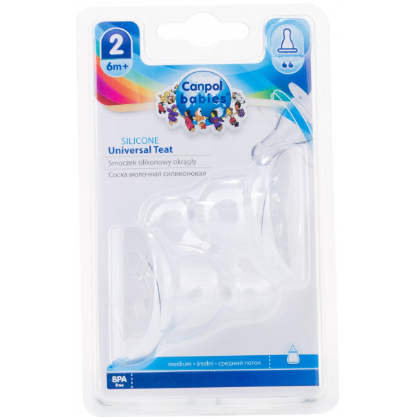 Фото - Малий потік соска дитяча силіконова Canpol babies 2 шт (18/116)