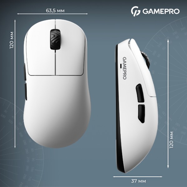 Фото - Миша бездротова ігрова GamePro Asgard Loki Wireless RGB White (GM022W)
