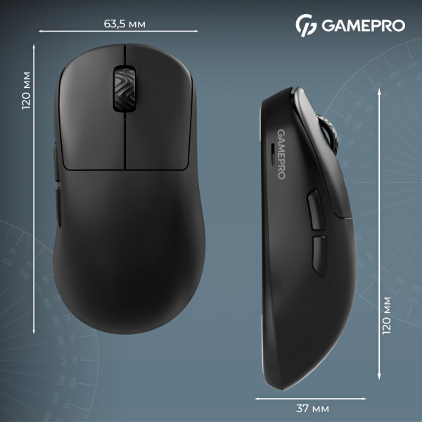 Фото - Мышь беспроводная игровая GamePro Asgard Loki Wireless RGB Black (GM022B) 